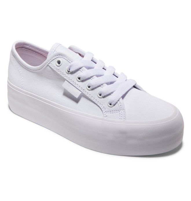 DC Manual Platform Sneakers Dame Hvite Hvite | 12540-OLRA