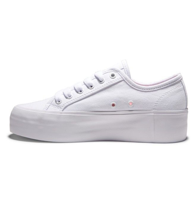 DC Manual Platform Sneakers Dame Hvite Hvite | 12540-OLRA