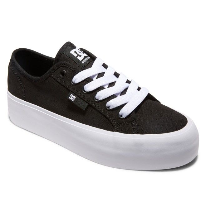 DC Manual Platform Sneakers Dame Svarte Hvite | 57628-UIRQ