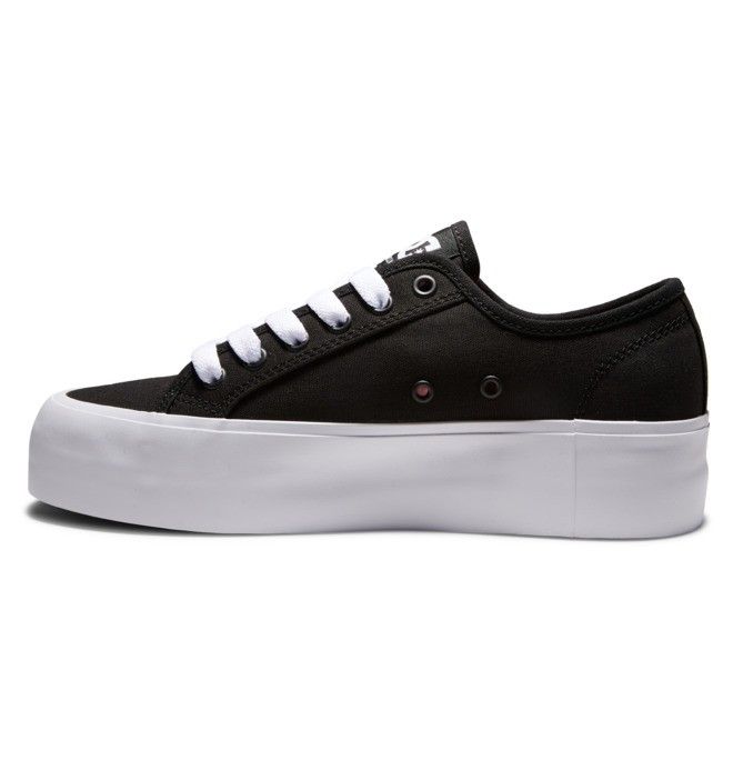 DC Manual Platform Sneakers Dame Svarte Hvite | 57628-UIRQ