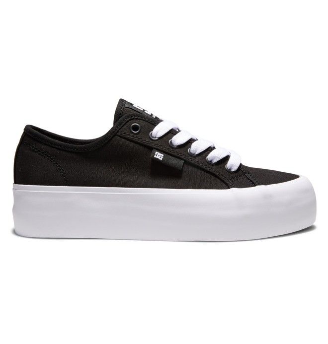 DC Manual Platform Sneakers Dame Svarte Hvite | 57628-UIRQ