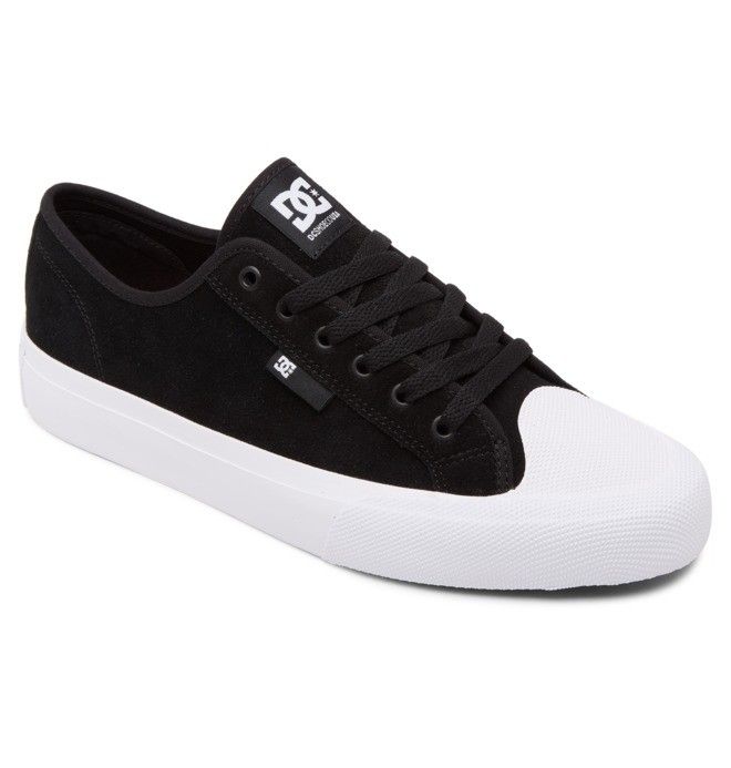 DC Manual RT S Suede Skate Sneakers Herre Svarte Hvite | 37961-YWPD