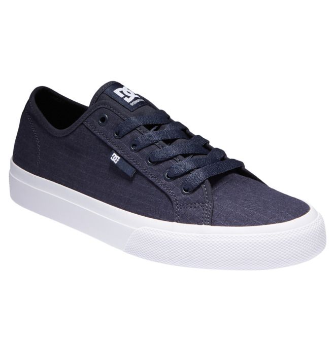 DC Manual SE Canvas Sneakers Herre Marineblå Hvite | 89467-FLBE