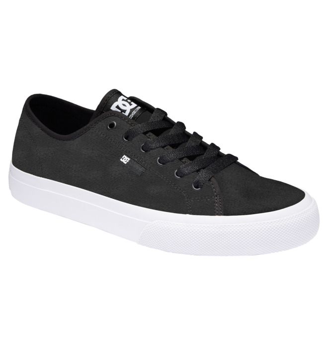 DC Manual SE Canvas Sneakers Herre Svarte Hvite Svarte | 46258-VSZC