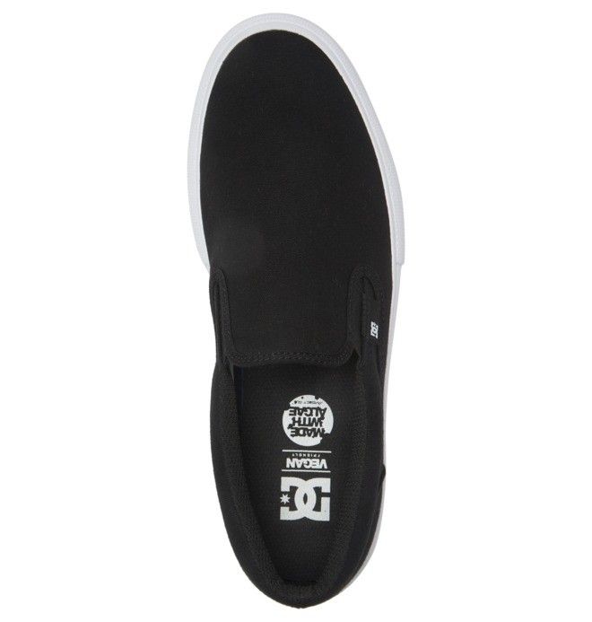 DC Manual Slip-On Slip On Herre Svarte Hvite | 85643-TLDW