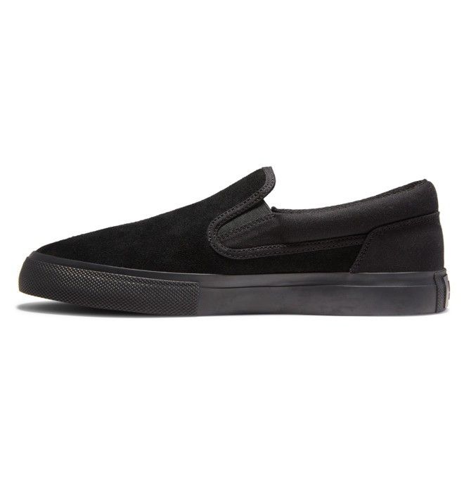 DC Manual Slip On Skate Skatesko Herre Svarte Svarte | 09283-ZALV