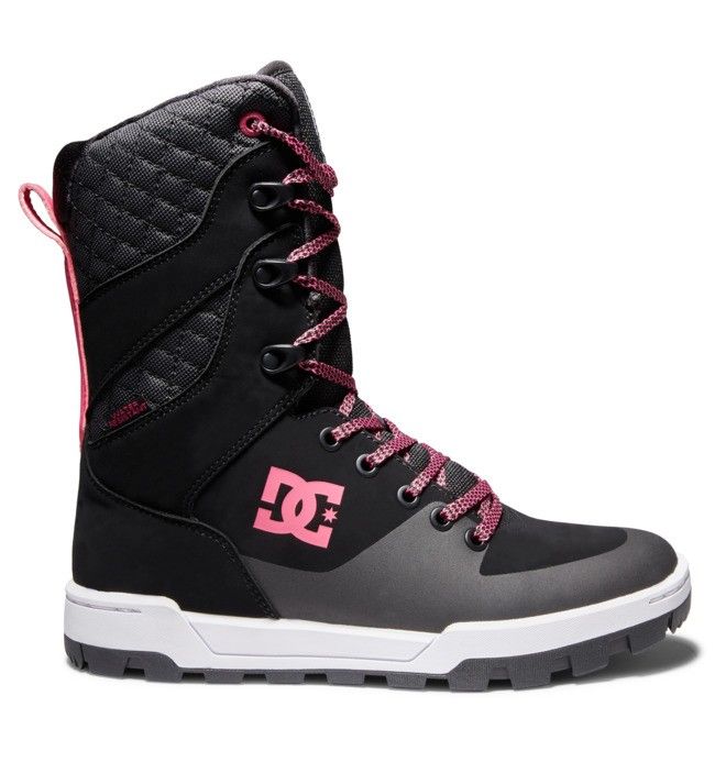 DC Nadene High Leg Winter Boots Vinterstøvler Dame Svarte Hvite Rosa | 14620-WHMJ