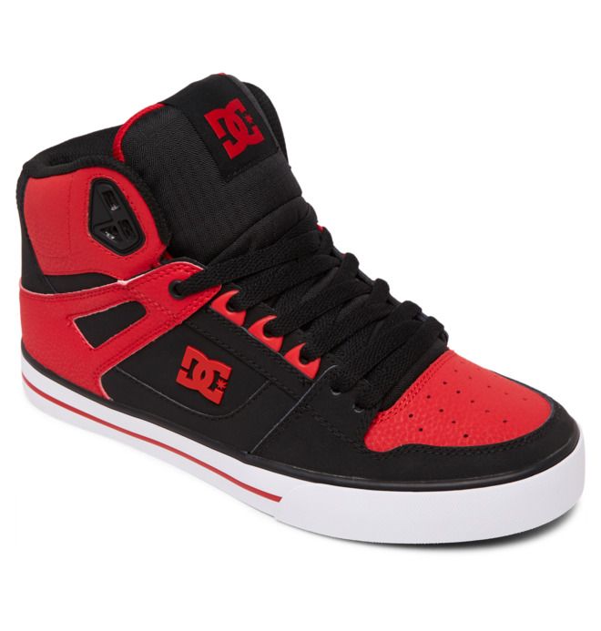 DC Pure High-Top Essentials Herre Rød Hvite Svarte | 76829-PHWA