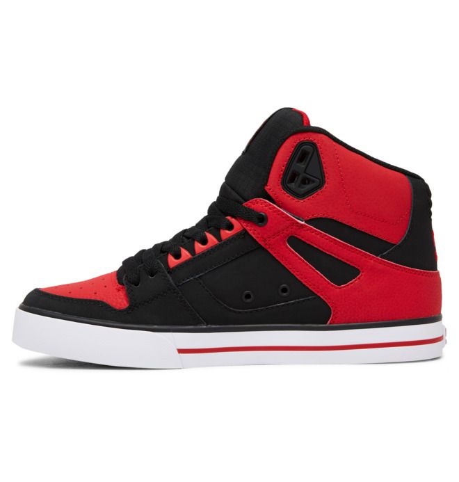 DC Pure High-Top Essentials Herre Rød Hvite Svarte | 76829-PHWA