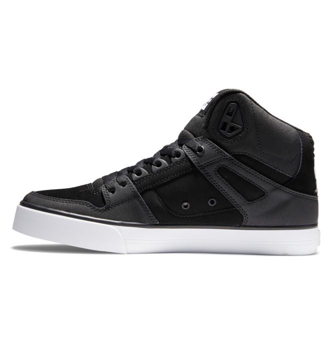 DC Pure High-Top Essentials Herre Svarte Svarte Hvite | 37650-BZFO