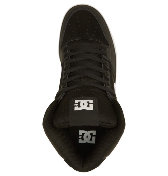 DC Pure High-Top Essentials Herre Svarte Svarte Hvite | 37650-BZFO