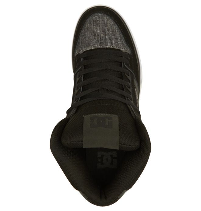 DC Pure High-Top Essentials Herre Svarte Svarte | 14796-RAGS