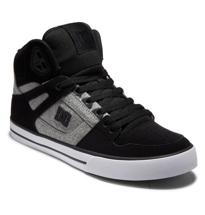 DC Pure High-Top Sneakers Herre Svarte | 10379-BOCJ