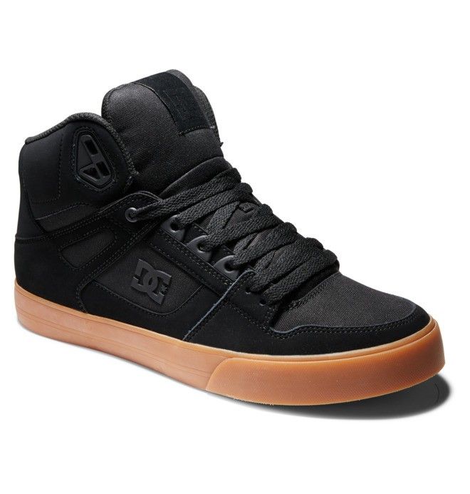 DC Pure High-Top Sneakers Herre Svarte | 91378-UBSC