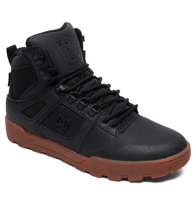 DC Pure High-Top Water-Resistant Winter Boots Vinterstøvler Herre Svarte | 26175-CLHP