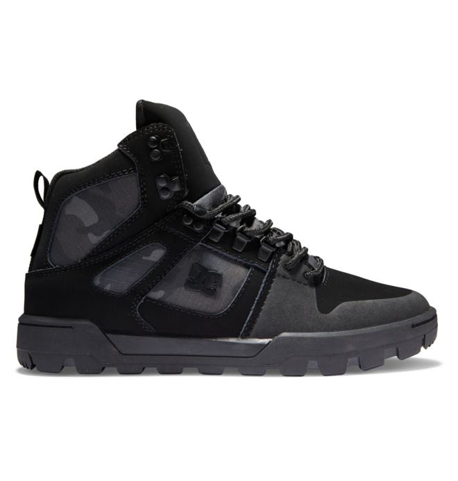 DC Pure High-Top Water-Resistant Winter Boots Vinterstøvler Herre Svarte Grå | 63098-VGNE