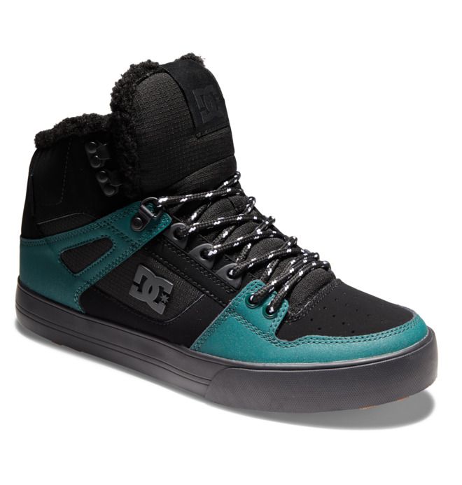 DC Pure High-Top Winter Vinterstøvler Herre Svarte Svarte Grønn | 18624-LBNY