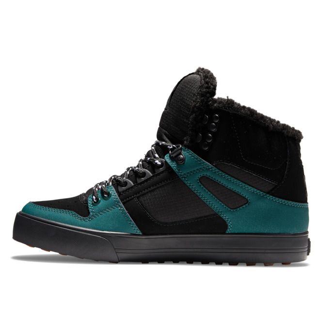 DC Pure High-Top Winter Vinterstøvler Herre Svarte Svarte Grønn | 18624-LBNY