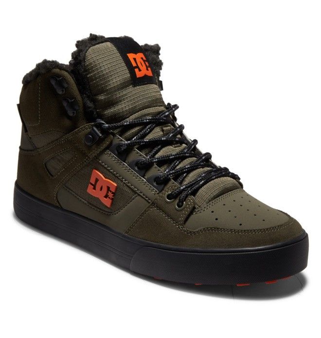 DC Pure High-Top Winter Vinterstøvler Herre Olivengrønne Oransje | 21708-SQDL