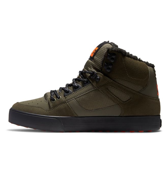 DC Pure High-Top Winter Vinterstøvler Herre Olivengrønne Oransje | 21708-SQDL