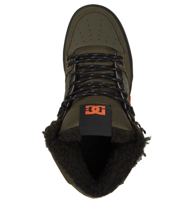 DC Pure High-Top Winter Vinterstøvler Herre Olivengrønne Oransje | 21708-SQDL