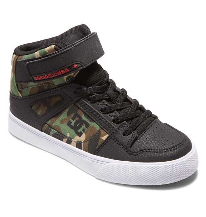 DC Pure High Elastic Lace High-Top Pure Barn Svarte Camouflage | 74920-HMFJ