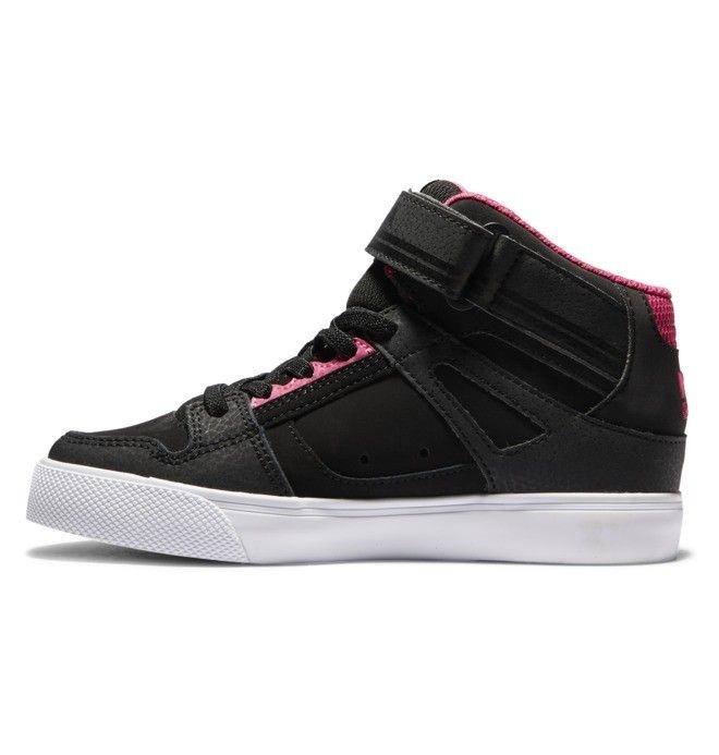 DC Pure High Elastic Lace High-Top Pure Barn Svarte Rosa Svarte | 78645-FCUI