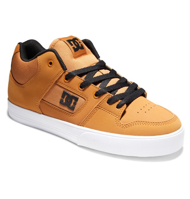 DC Pure MID Mid-Top Sneakers Herre Brune Svarte | 43065-YDFP