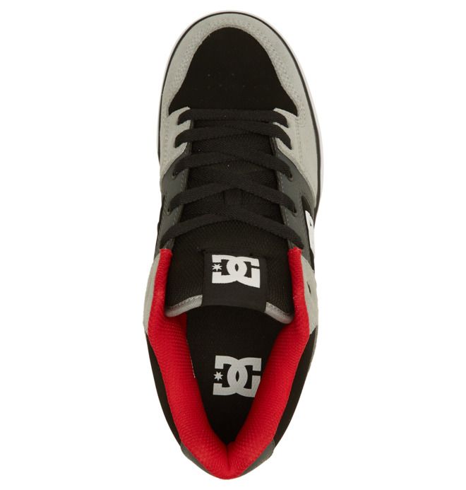 DC Pure MID Mid-Top Sneakers Herre Svarte Grå Rød | 30456-KGNQ