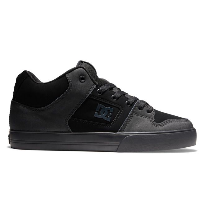 DC Pure MID Mid-Top Sneakers Herre Svarte Svarte | 85614-AUOG