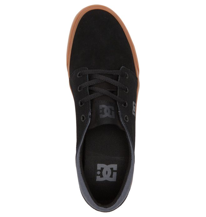 DC Trase Suede Sneakers Herre Svarte Grå Hvite | 54078-AJZQ