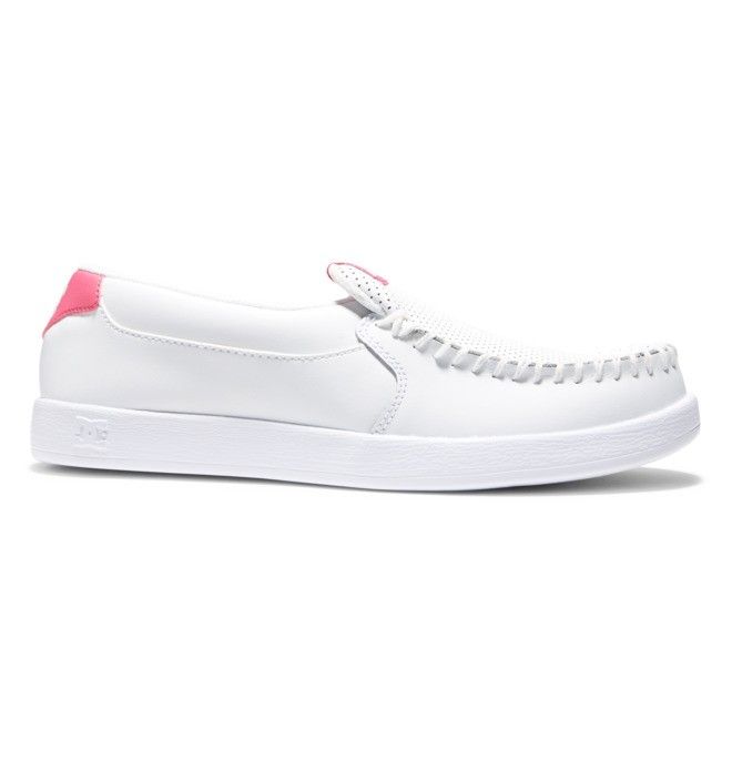 DC Villain Slip On Slip On Dame Hvite Rosa | 07346-HAMC