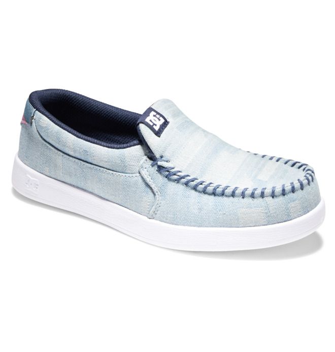 DC Villain Slip On Sneakers Dame Blå | 46591-HLEO