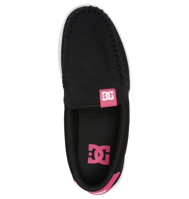 DC Villain Slip On Sneakers Dame Svarte Rosa | 56742-BGYO