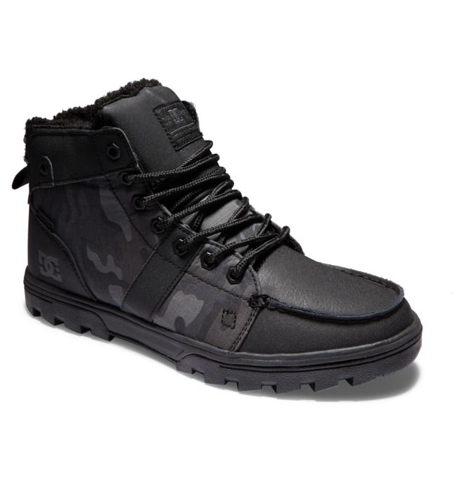 DC Woodland Boots Winter Boots Vinterstøvler Herre Svarte Svarte Svarte | 47632-PYIO